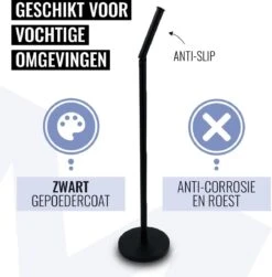 MM Brands WC Rolhouder - Toiletrol Houder Staand - WC Papier Rollenhouder Zonder Boren - Zwart -Badkamer Wijs 1180x1200 2