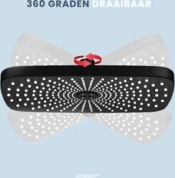 EcoRain – Regendouchekop XL 30 CM – Waterbesparende Douchekop – Hoge Druk – Rechthoekig – Groot – Regendouche - Zwart -Badkamer Wijs 1182x1200