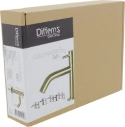 Differnz Wastafelkraan Gebogen – Kraan Koud Water – Toiletkraan – Mat Goud -Badkamer Wijs 1183x1200 11