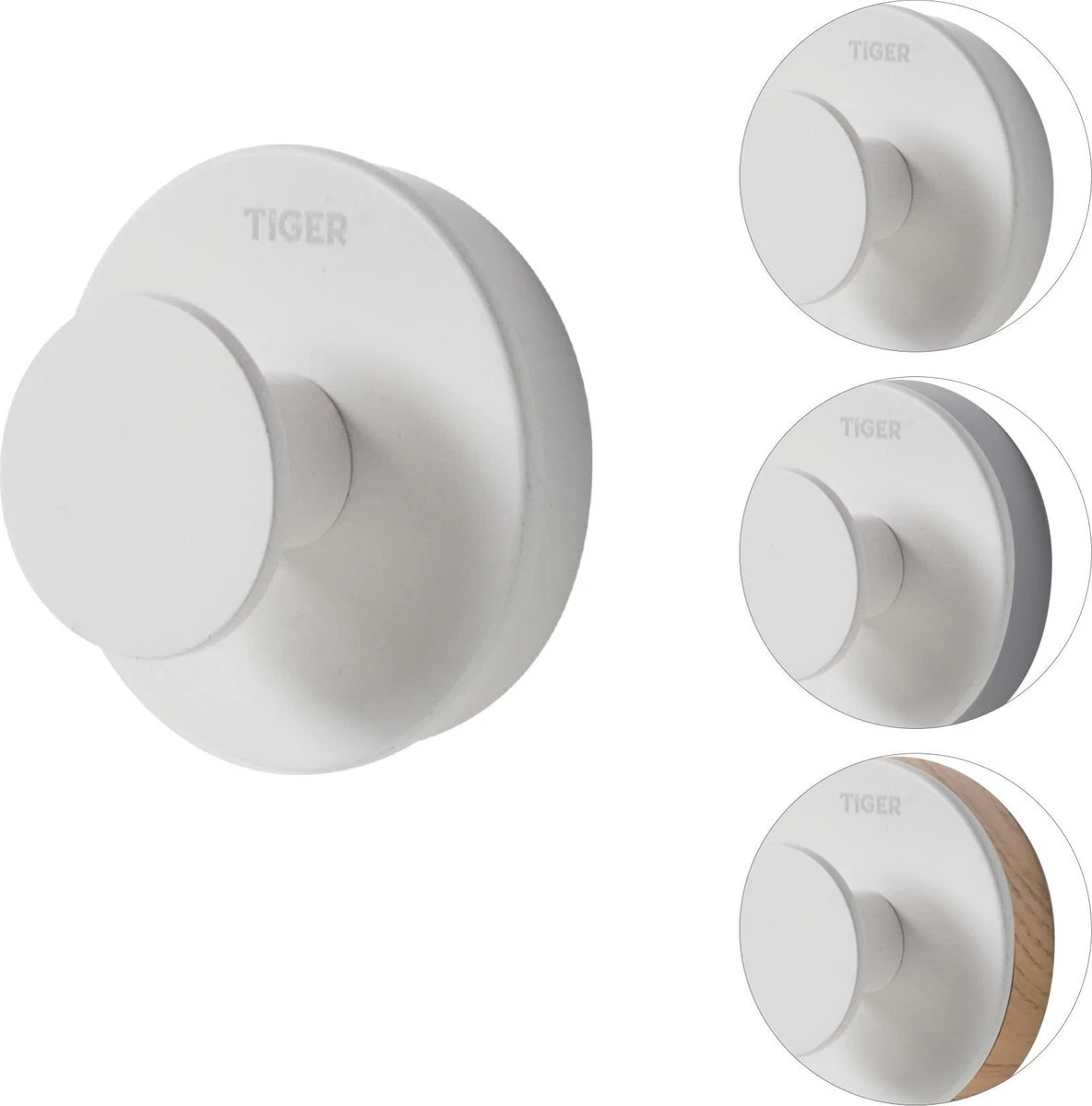 Tiger Urban - Handdoekhaak Groot (1x) - ø 5 Cm - Inclusief 2 Decorringen - Wit 12 Tiger Urban - Handdoekhaak Groot (1x) - ø 5 Cm - Inclusief 2 Decorringen - Wit - Afbeelding 10