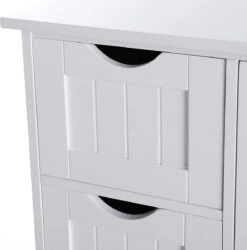 Badkamerkast, Ladekast Met 4 Schuifladen En 1 Deur, Wit, 55 X 81 X 30 Cm -Wastafelonderkast - Badkamermeubel 12 Badkamerkast, Ladekast Met 4 Schuifladen En 1 Deur, Wit, 55 X 81 X 30 Cm -Wastafelonderkast - Badkamermeubel -Badkamer Wijs 1184x1200 19