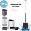 Fleau Luxe WC Borstel Met Houder - Siliconen Toiletborstel - Hygiënisch & Antibacterieel - Vrijstaand Of Hangend - Wit -Badkamer Wijs 1184x1200 8