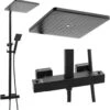 Doucheset Zwart - Met Regendouche 30cm - En Thermostaatkraan 2 Doucheset Zwart - Met Regendouche 30cm - En Thermostaatkraan -Badkamer Wijs 1185x1200 1
