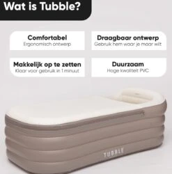 Tubble® Royale Air Bath - 255L - Ambient Taupe - Opblaasbaar Ligbad – Voor Volwassenen 26 Tubble® Royale Air Bath - 255L - Ambient Taupe - Opblaasbaar Ligbad – Voor Volwassenen -Badkamer Wijs 1186x1200 7