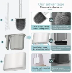 Merkloos WC Borstel Met Houder | WC Borstel | Vrijstaand | Flexibel | Wit | Inclusief Ophangsysteem En Gratis Borsteltje -Badkamer Wijs 1187x1200 7