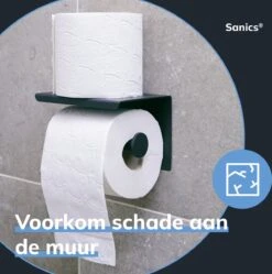 Sanics WC Rolhouder Zwart – Toiletrolhouder Zonder Boren – Met Plankje - Zelfklevend - RVS 19 Sanics WC Rolhouder Zwart – Toiletrolhouder Zonder Boren – Met Plankje - Zelfklevend - RVS -Badkamer Wijs 1189x1200 11