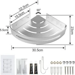 Sens Design Doucherekjes Set Van 3 - Doucherek Zonder Boren - Zilver -Badkamer Wijs 1189x1200 15
