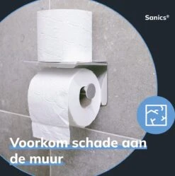 Sanics WC Rolhouder Zilver – Toiletrolhouder Zonder Boren – Met Plankje - Zelfklevend - RVS 19 Sanics WC Rolhouder Zilver – Toiletrolhouder Zonder Boren – Met Plankje - Zelfklevend - RVS -Badkamer Wijs 1189x1200 5