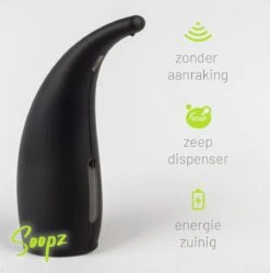 Soopz Black Graphite Classic - Automatische Zeepdispenser - No Touch Sensor - Mat Zwart - 300ml – Zeeppompje -Badkamer Wijs 1192x1200 4