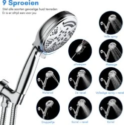 Salvano Douchekop - Waterbesparend - Regendouche - 9 Standen 13 Salvano Douchekop - Waterbesparend - Regendouche - 9 Standen -Badkamer Wijs 1192x1200 7