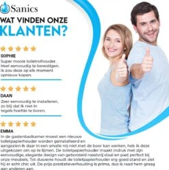 Sanics WC Rolhouder Zonder Boren - Toiletrolhouder Zelfklevend - Closetrolhouder Zwart/RVS -Badkamer Wijs 1193x1200 3