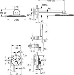 GROHE Grohtherm SmartControl Regendouche - Inbouw - ø 31 Cm - Rond -Chroom -Badkamer Wijs 1193x1200 7
