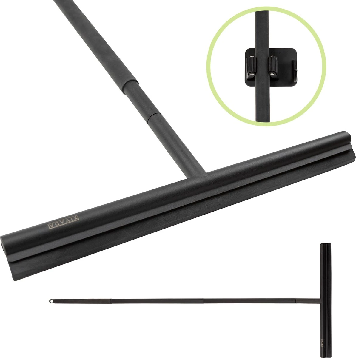 Vloerwisser - RVS - Vloertrekker Met Steel - Badkamer - Douchewisser Zwart - Douchetrekker 3 Vloerwisser - RVS - Vloertrekker Met Steel - Badkamer - Douchewisser Zwart - Douchetrekker