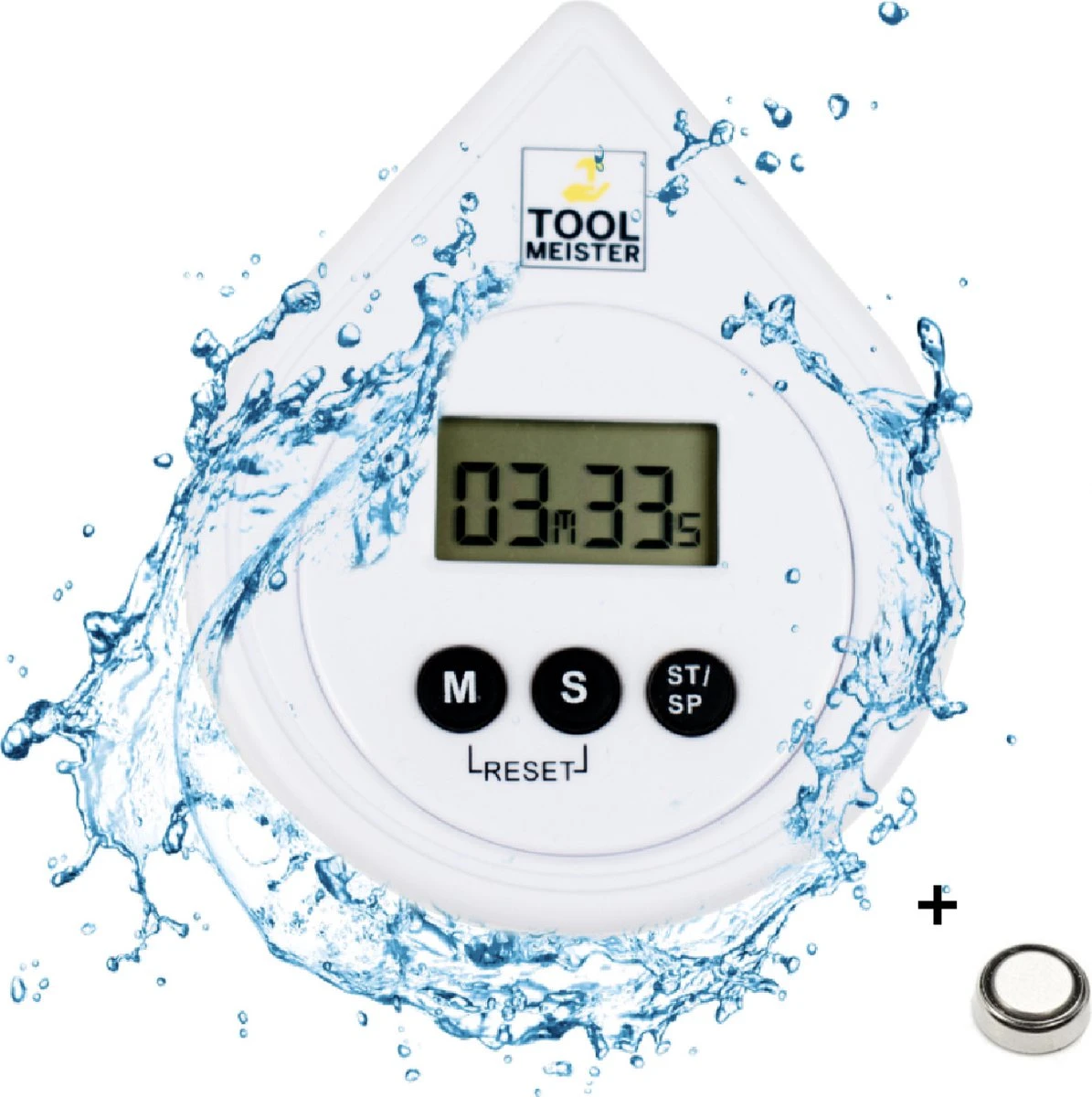 Tool Meister DRUPP - Douchetimer - Douche/Shower/Badkamer Timer & Klok - Coach - Waterdicht - Incl. Zuignap & Batterij 3 Tool Meister DRUPP - Douchetimer - Douche/Shower/Badkamer Timer & Klok - Coach - Waterdicht - Incl. Zuignap & Batterij