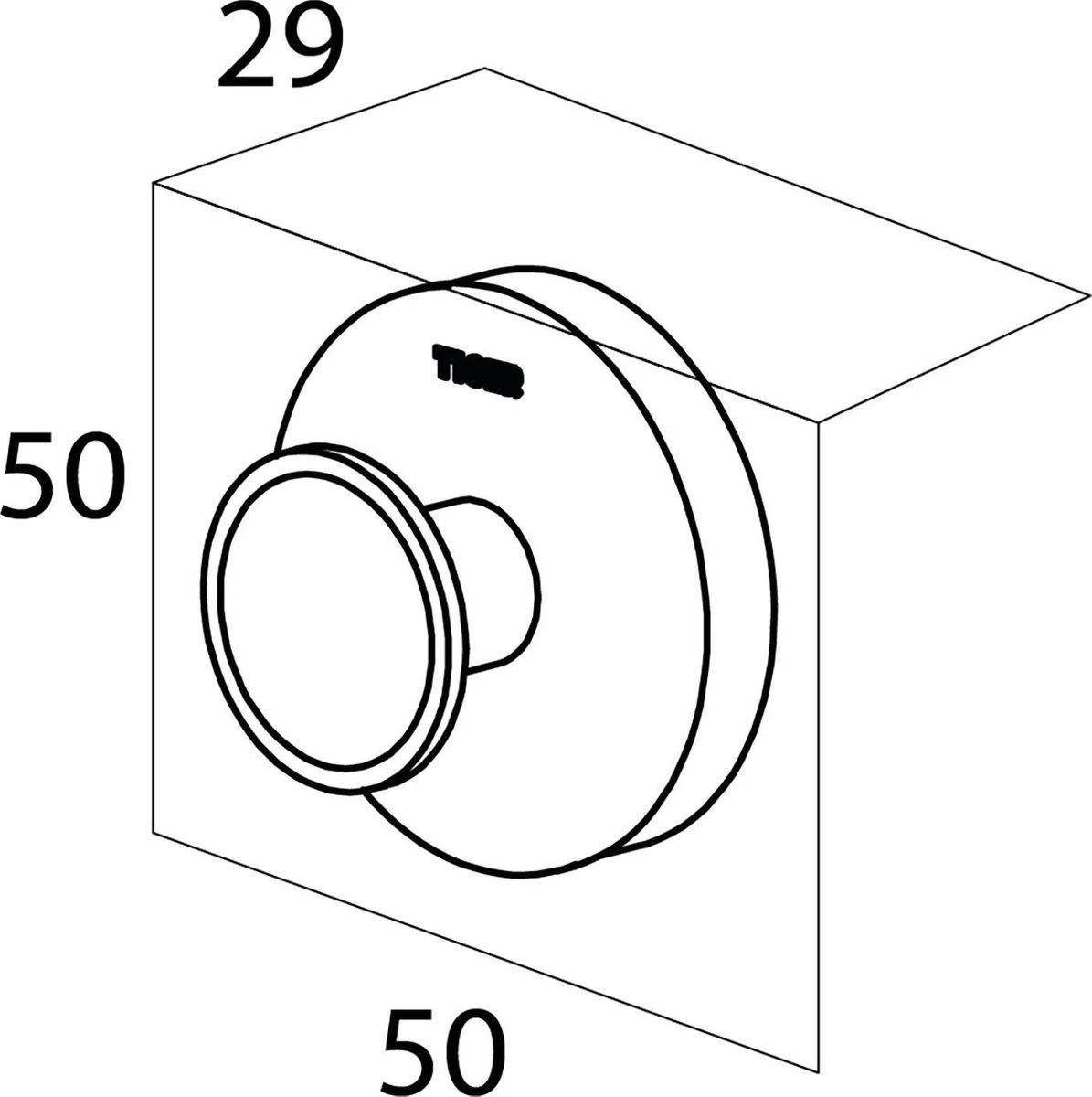 Tiger Urban - Handdoekhaak Groot (1x) - ø 5 Cm - Inclusief 2 Decorringen - Wit 4 Tiger Urban - Handdoekhaak Groot (1x) - ø 5 Cm - Inclusief 2 Decorringen - Wit - Afbeelding 2