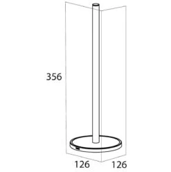 Tiger Tune - Reserverolhouder Vrijstaand - Messing Geborsteld / Zwart -Badkamer Wijs 1196x1200 19