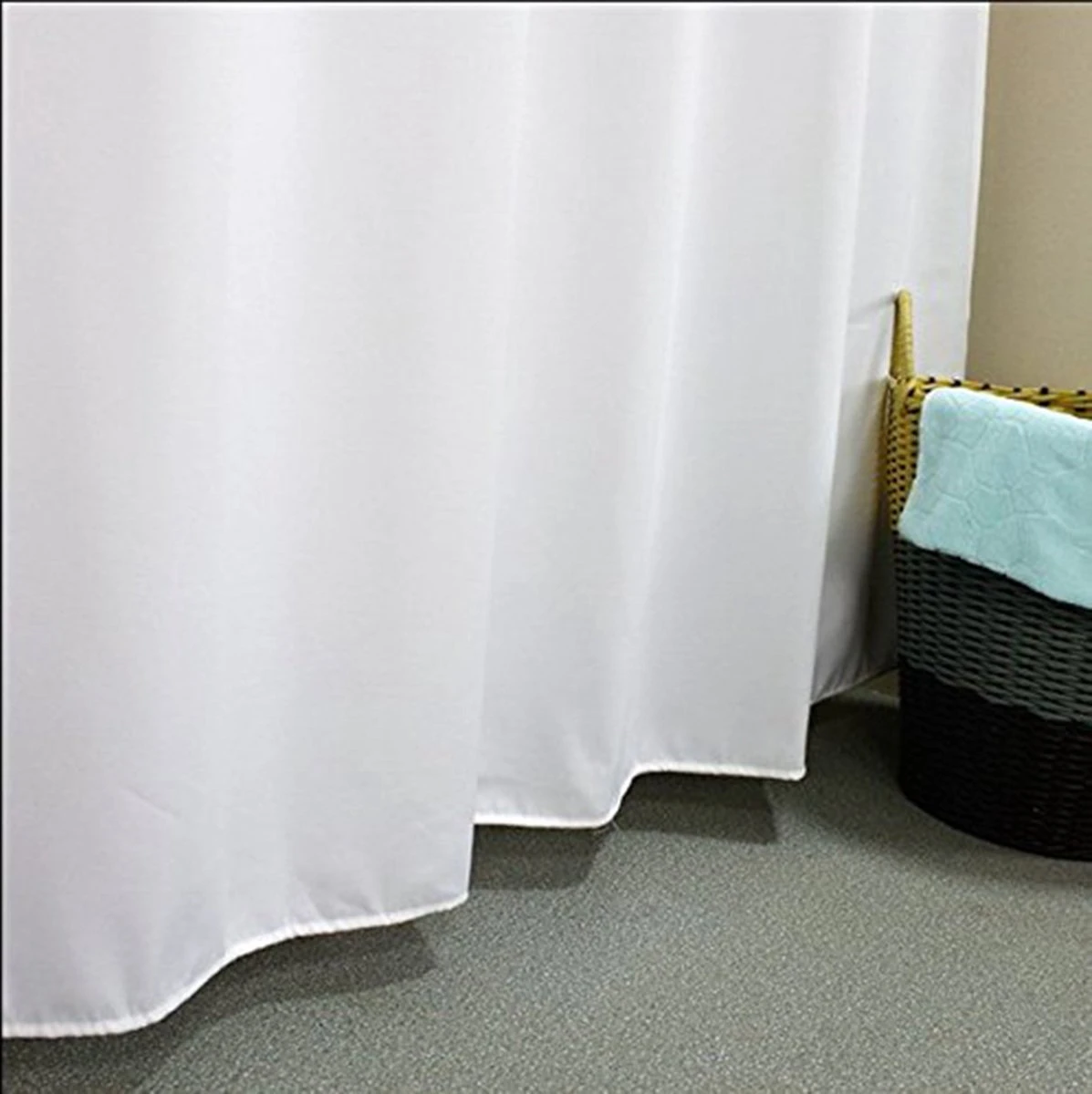 MLN Basics® Douchegordijn | Wit | 180x200 Cm | Inclusief Ringen | Anti-schimmel 8 MLN Basics® Douchegordijn | Wit | 180x200 Cm | Inclusief Ringen | Anti-schimmel - Afbeelding 6