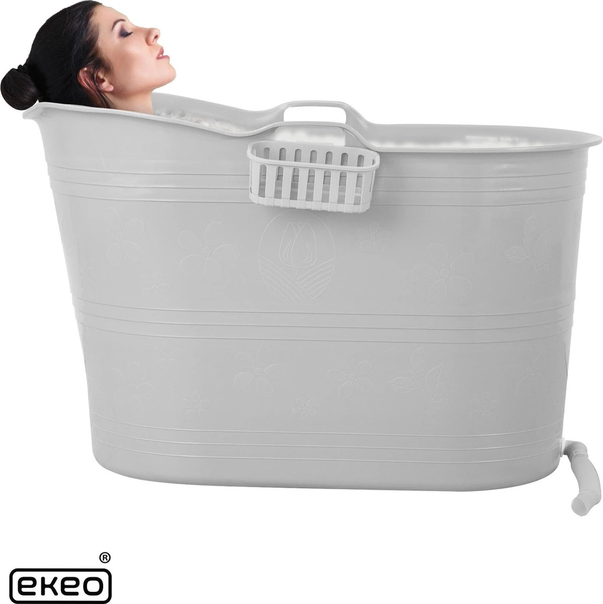 EKEO Zitbad - 210L - Mobiele Badkuip - Bath Bucket - Wit 7 EKEO Zitbad - 210L - Mobiele Badkuip - Bath Bucket - Wit - Afbeelding 5