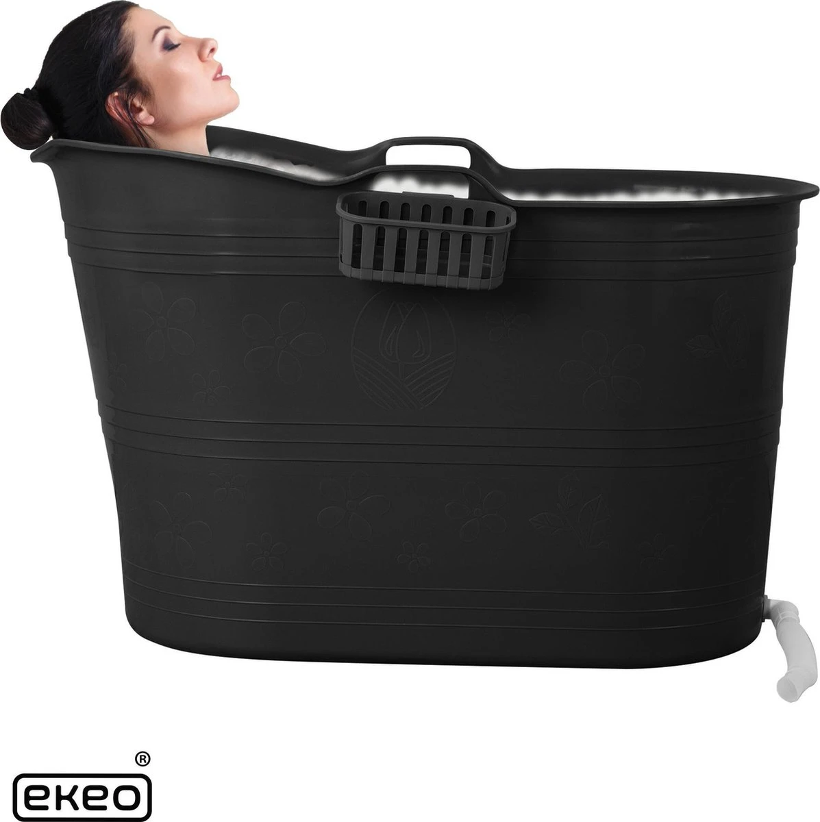 EKEO Zitbad - 210L - Mobiele Badkuip - Bath Bucket - Zwart 7 EKEO Zitbad - 210L - Mobiele Badkuip - Bath Bucket - Zwart - Afbeelding 5