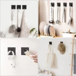 4x Zelfklevende Handdoekhaakjes Haakjes Ophanghaakjes Haken Zwart 12 4x Zelfklevende Handdoekhaakjes Haakjes Ophanghaakjes Haken Zwart -Badkamer Wijs 1197x1200 8