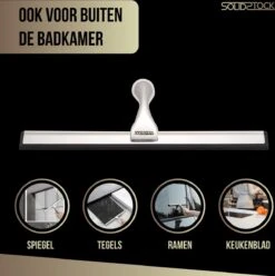 Douchewisser Rvs - Luxe Trekker Douche - Raamwisser Met Ophanghaak - Douchetrekker - Niet Boren - Chroom -Badkamer Wijs 1197x1200 9