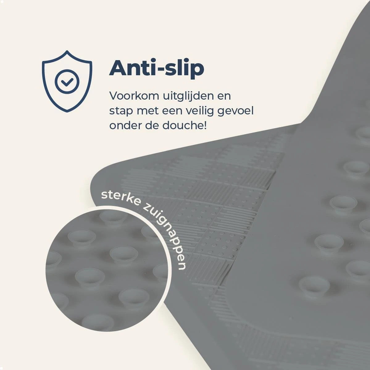Badmat Grijs Antislip Mat 40 X 70 Cm - Douchemat - Voor Bad En Douche 7 Badmat Grijs Antislip Mat 40 X 70 Cm - Douchemat - Voor Bad En Douche - Afbeelding 5
