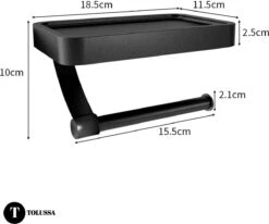 Tolussa Premium WC Rolhouder Zwart Met Plankje - Toiletrolhouder Zwart Met Plankje - Met En Zonder Boren 20 Tolussa Premium WC Rolhouder Zwart Met Plankje - Toiletrolhouder Zwart Met Plankje - Met En Zonder Boren -Badkamer Wijs 1200x1000 12