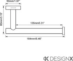 DesignX Toiletrolhouder Zwart - WC Rolhouder - Matte - Papier - Houder - Incl. Schroeven -Badkamer Wijs 1200x1000 13