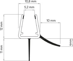 Sealskin Douchedeurafdichting Met Waterkering - Glasdikte 6 Tot 8 Mm - Lekstrip - Douchedorpel - Douchestrip - Waterstopper -Badkamer Wijs 1200x1004 7