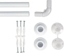 Saninorm Douchegordijnstang - 90x90 Cm - Wit -Badkamer Wijs 1200x1007