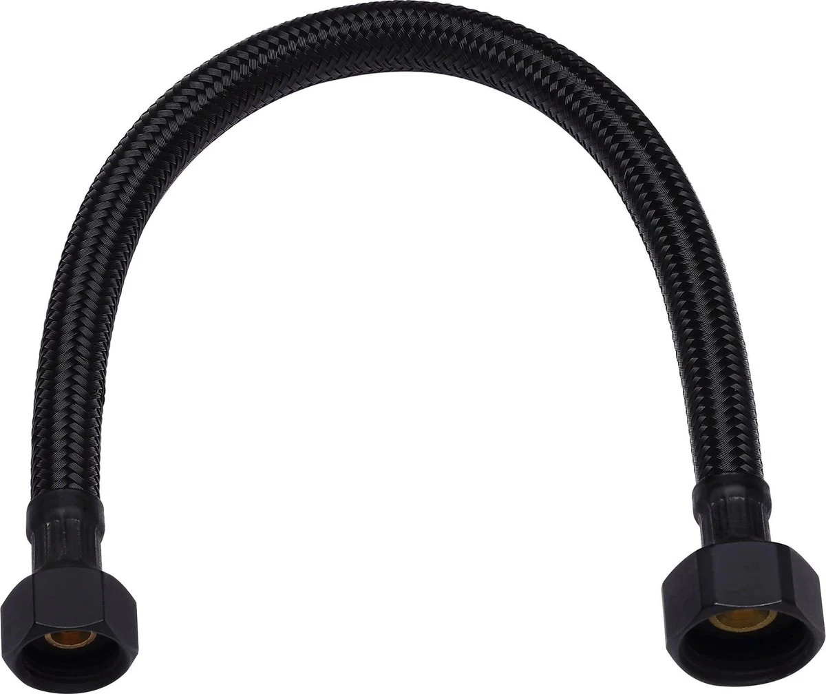 Ben Flexibele Aansluitslang 30 Cm Mat Zwart, 3/8 Inch. Moer X 1/2 Inch. Moer 3 Ben Flexibele Aansluitslang 30 Cm Mat Zwart, 3/8 Inch. Moer X 1/2 Inch. Moer