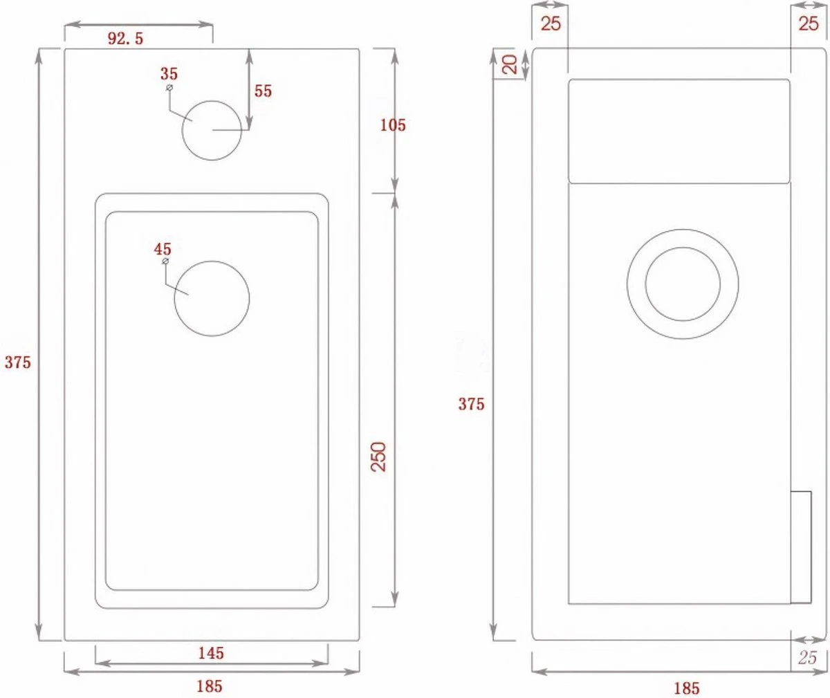 Differnz Helios Fonteinset - Wasbak Keramiek - Wit - Rechte Kraan - Chroom - Standaard Greep - 36 X 18 X 9 Cm 9 Differnz Helios Fonteinset - Wasbak Keramiek - Wit - Rechte Kraan - Chroom - Standaard Greep - 36 X 18 X 9 Cm - Afbeelding 7