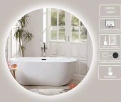 FENOMÉ Ronde Spiegel Met LED Verlichting Incl. Spiegelverwarming 80cm -Badkamer Wijs 1200x1009
