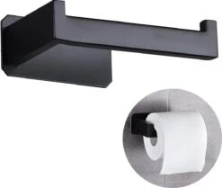 Sanics WC Rolhouder Zonder Boren - Toiletrolhouder Zelfklevend - Closetrolhouder Zwart/RVS -Badkamer Wijs 1200x1015 1