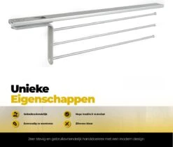 Eleganca Handdoekrek – Handdoekhouder – Handoekstang – Ideaal Voor In Keukenkastjes – Uittrekbaar – 39cm Tot 50cm – 3 Armen – Handdoekrek Badkamer – Inclusief Bevestigingsmateriaal – Handdoekhouder Keuken – Zilver 12 Eleganca Handdoekrek – Handdoekhouder – Handoekstang – Ideaal Voor In Keukenkastjes – Uittrekbaar – 39cm Tot 50cm – 3 Armen – Handdoekrek Badkamer – Inclusief Bevestigingsmateriaal – Handdoekhouder Keuken – Zilver -Badkamer Wijs 1200x1021 3