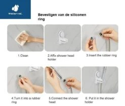 Zelfklevende Douchekophouder Met Zuignap - Universele Douchekop & Handdouche Houder - Verstelbaar - Handdouchehouder - Douche Kop Wandhouder - Zonder Boren & Schroeven -Badkamer Wijs 1200x1023 4