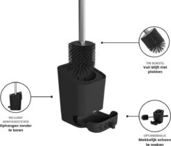 L'Sanc TB362 Plus - WC Borstel - Toiletborstel Met Houder - Zwart -Badkamer Wijs 1200x1024 3