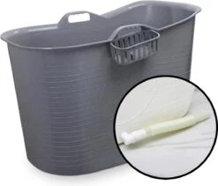 Zitbad Voor Volwassenen – 200L – Bath Bucket – Met Bruisballen – Grijs -Badkamer Wijs 1200x1024 5