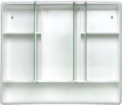 Jokey Lymo Spiegelkast Met 3 Deuren 58x49.5x14.5cm Wit -Badkamer Wijs 1200x1025