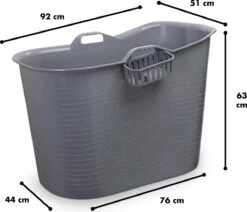 Zitbad Voor Volwassenen – 200L – Bath Bucket – Met Bruisballen – Grijs -Badkamer Wijs 1200x1030 2