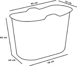 Zitbad Voor Volwassenen - Bath Bucket - Blauw - 200L 20 Zitbad Voor Volwassenen - Bath Bucket - Blauw - 200L -Badkamer Wijs 1200x1031 3
