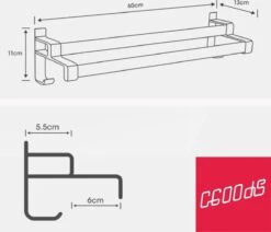 Merkloos Cgoods Handdoekrek Dubbele Stang Zonder Boren - Handdoekrek Badkamer - Handdoekhouder - Handdoekstang - 60CM 14 Merkloos Cgoods Handdoekrek Dubbele Stang Zonder Boren - Handdoekrek Badkamer - Handdoekhouder - Handdoekstang - 60CM -Badkamer Wijs 1200x1032 1