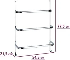 WENKO Handdoekhouder Irpinia 78x55cm Staal Zwart - Handdoekrek - Handdoekenrek Badkamer -Badkamer Wijs 1200x1034 2