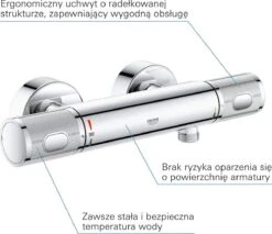 GROHE Precision Feel Thermostatische Douchekraan - EcoJoy - CoolTouch - Incl. Koppelingen - Chroom -Badkamer Wijs 1200x1036