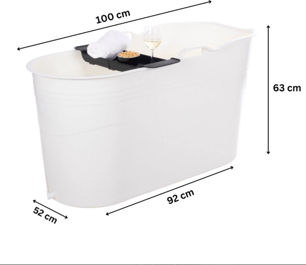 HelloBath Ijsbad - Zitbad - Ice Bath - Ijsbad Wim Hof - Bath Bucket L - Zitbad Voor Volwassenen - Ligbad - 180 Liter - Wit 5 HelloBath Ijsbad - Zitbad - Ice Bath - Ijsbad Wim Hof - Bath Bucket L - Zitbad Voor Volwassenen - Ligbad - 180 Liter - Wit - Afbeelding 3