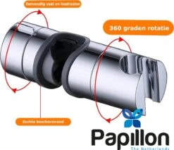 Merkloos Universeel Glijstuk - Chroom - 25 Mm - Handdouchehouder - Papillon -Badkamer Wijs 1200x1038 3