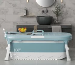 Simple Fix Zitbad - 115cm - Opvouwbaar Bad - Bath Bucket - Zitbad Voor Volwassenen & Kinderen - 160L - Blauw -Badkamer Wijs 1200x1038 5