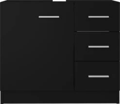 VidaXL Wastafelkast 63x30x54 Cm Spaanplaat Zwart -Badkamer Wijs 1200x1042 4