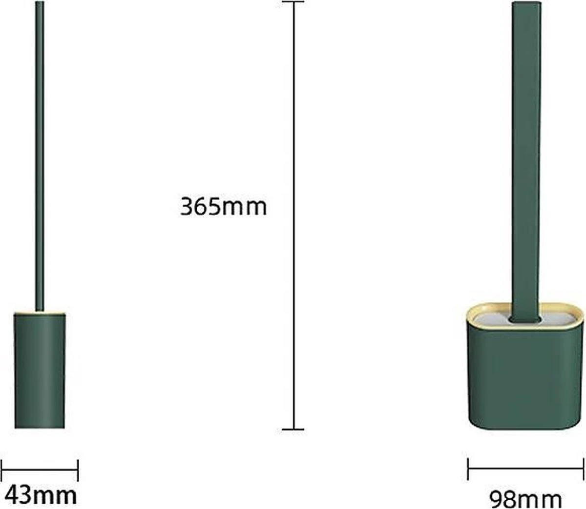 Flexibele Siliconen WC Borstel Met Houder - Hygiënische Toiletborstel Met Ophangsysteem / Wandmontage - Duurzaam En Antibacterieel – Wit 12 Flexibele Siliconen WC Borstel Met Houder - Hygiënische Toiletborstel Met Ophangsysteem / Wandmontage - Duurzaam En Antibacterieel – Wit - Afbeelding 10