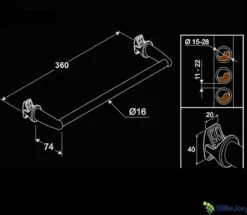 WillieJan Radiator Handdoeken Droog Rek 940W – Wit – 1 Stang – 36 Cm – Radiatorbevestiging – Zonder Boren -Badkamer Wijs 1200x1045